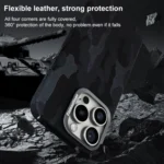 Camouflage Leather Metal Frame MagSafe PC Phone Case, For iPhone 14 Pro, For iPhone 14 Pro Max, For iPhone 13 Pro Max - Image 7