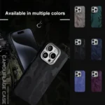 Camouflage Leather Metal Frame MagSafe PC Phone Case, For iPhone 14 Pro, For iPhone 14 Pro Max, For iPhone 13 Pro Max - Image 9