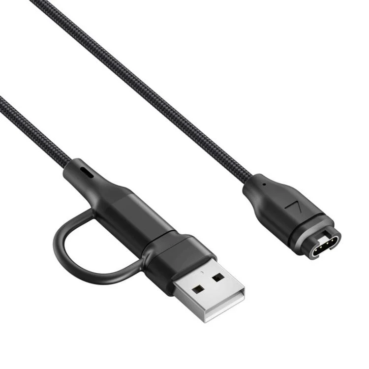 EDA007917201A_3.webp xDfind 2 in 1 Type-C and USB-A Ports Watch Charging Cable, Length: 1m - Image 4