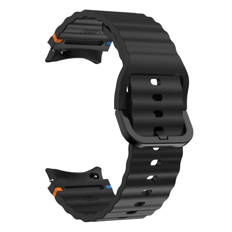 EDA007919601A_2.webp xDfind Wavy Grain Stitched Colorful Buckle Silicone Watch Band - Image 8
