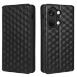 Cubic Grid Texture Flip Leather Phone Case, For OnePlus Ace 2V / Nord 3, For OnePlus 11R / OnePlus Ace 2, For OnePlus Nord N300 - Image 2