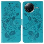 Rose Butterfly Embossed Leather Phone Case, For Xiaomi Poco F7 Ultra / Redmi K80 Pro, For Xiaomi Poco F7 Pro / Redmi K80, For Xiaomi Poco C75 4G / Poco M7