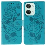 Rose Butterfly Embossed Leather Phone Case, For OnePlus Nord 3 5G / Ace 2V