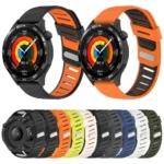 Slanted Hole Two Color Silicone Watch Band - Image 2