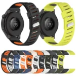 Slanted Hole Two Color Silicone Watch Band - Image 3