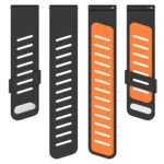 Slanted Hole Two Color Silicone Watch Band - Image 6