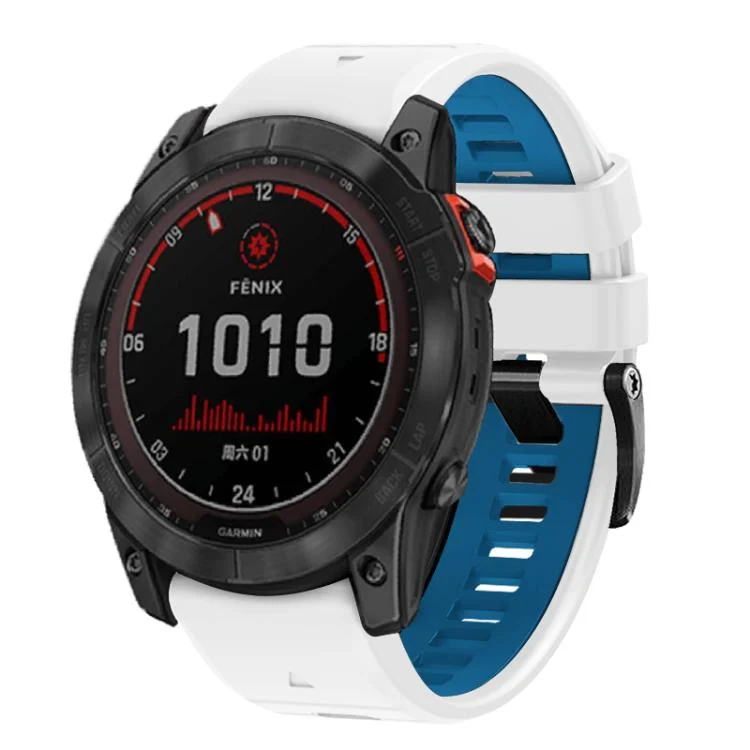 Two Color Screw Buckle Quick Release Silicone Watch Band