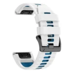 Two Color Screw Buckle Quick Release Silicone Watch Band - Image 5