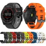 Two Color Screw Buckle Quick Release Silicone Watch Band - Image 2