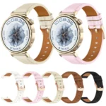 Square Leather Rose Gold Buckle Watch Band - Image 2