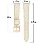 Square Leather Rose Gold Buckle Watch Band - Image 3