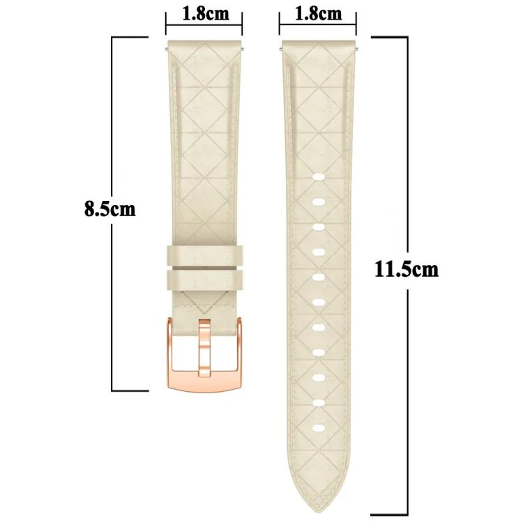 EDA0079430_B2.webp Square Leather Rose Gold Buckle Watch Band - Image 3