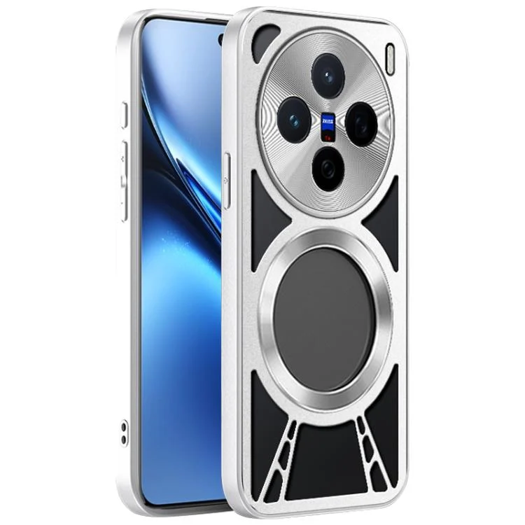 Silicone Cooling Hollow Metal MagSafe Phone Case, For vivo X200, For vivo X200 Pro mini, For vivo X200 Pro