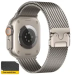 xDfind Umbrella Buckle Fine Mesh Milanese Stainless Steel Watch Band, Fine Mesh, For Apple Watch 42mm / 41mm / 40mm / 38mm
