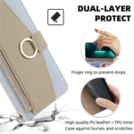 Crossbody Litchi Texture Leather Phone Case, For Xiaomi Civi 5 Pro 5G, For Xiaomi 15 Ultra - Image 5