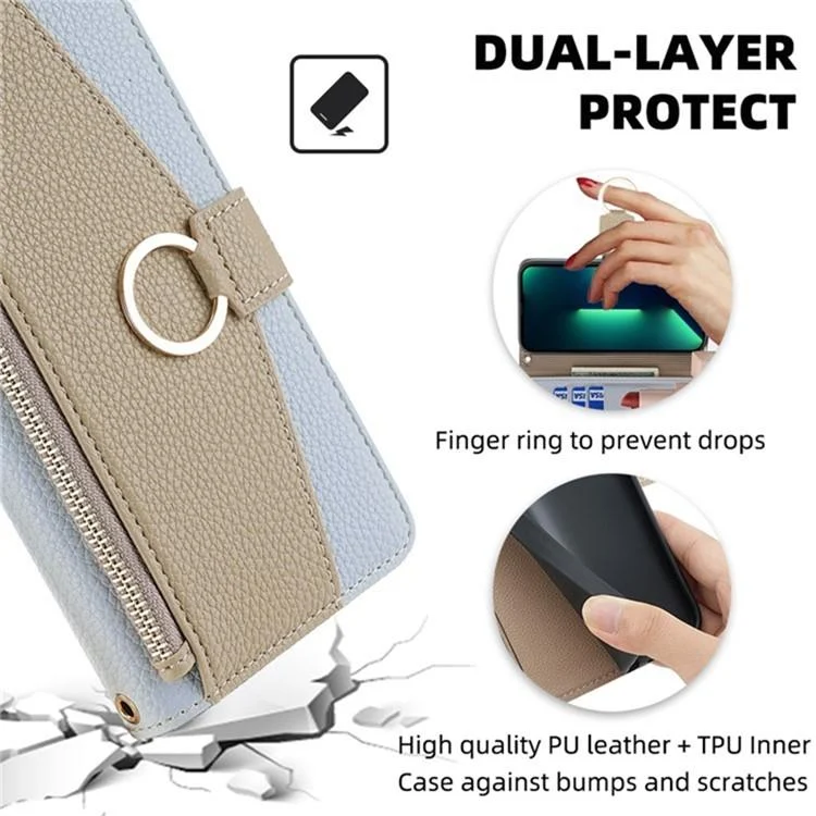 EDA007948802A_4.webp Crossbody Litchi Texture Leather Phone Case, For Xiaomi Civi 5 Pro 5G, For Xiaomi 15 Ultra - Image 5