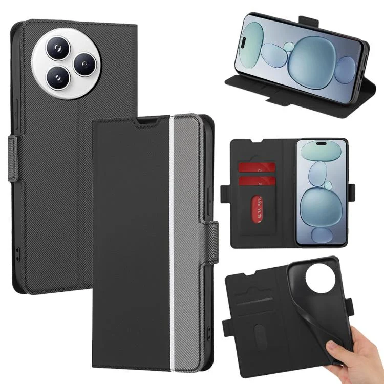 Twill Texture Side Button Leather Phone Case, For Xiaomi Civi 5 Pro 5G, For Xiaomi 15 Ultra