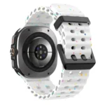 Dual Buckle Colorful Dots Silicone Watch Band - Image 4