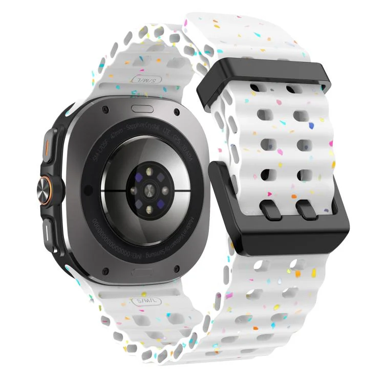EDA007950501A_1.webp Dual Buckle Colorful Dots Silicone Watch Band - Image 4