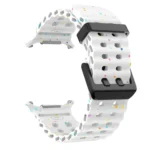 Dual Buckle Colorful Dots Silicone Watch Band - Image 5