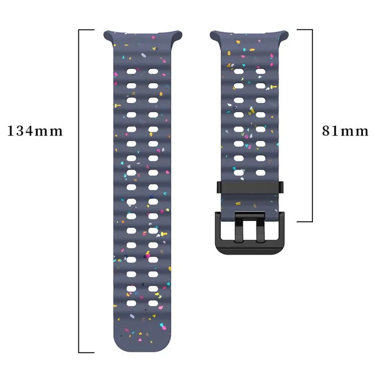 EDA0079505_B2.webp Dual Buckle Colorful Dots Silicone Watch Band - Image 3