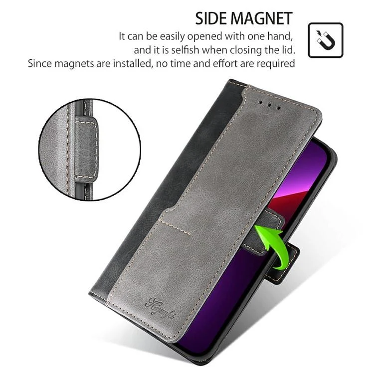 EDA007952502A_6.webp Contrast Color Side Buckle Leather Phone Case, For Xiaomi Civi 5 Pro 5G, For Xiaomi 15 Ultra - Image 7