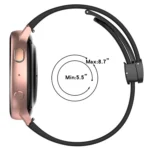 xDfind  Flat Head Groove Folding Black Buckle Silicone Watch Band - Image 3