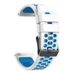 Three-row Hole Breathable Two Color Silicone Watch Band - Image 5