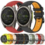 xDfind Dual Color Quick Release Steel Buckle Silicone Watch Band - Image 2
