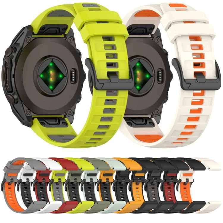 EDA0079639_B2.webp xDfind Dual Color Quick Release Steel Buckle Silicone Watch Band - Image 3