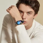 Small Square Diamonds Butterfly Buckle Metal Watch Band - Image 7