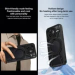 Cooling Hollow Metal Holder MagSafe Phone Case, For Redmi K80 Pro, For Redmi K80 - Image 7