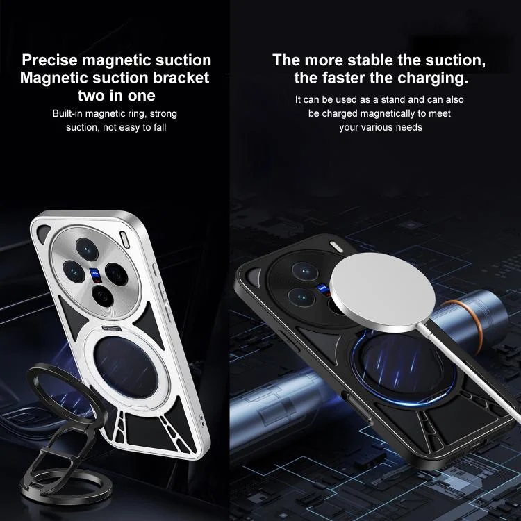 EDA0079729_B6.webp Cooling Hollow Metal Holder MagSafe Phone Case, For vivo X200, For vivo X200 Pro mini, For vivo X200 Pro - Image 7