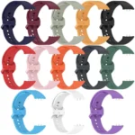 xDfind Solid Color Colorful Buckle Silicone Watch Band - Image 3