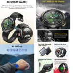 UNIWA DM300 4G Android Watch Phone, 1.43 inc Unisoc SL8541E Quad Core, Support Heart Rate / Blood Oxygen - Image 2