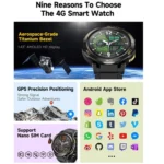 UNIWA DM300 4G Android Watch Phone, 1.43 inc Unisoc SL8541E Quad Core, Support Heart Rate / Blood Oxygen - Image 4