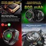 UNIWA DM300 4G Android Watch Phone, 1.43 inc Unisoc SL8541E Quad Core, Support Heart Rate / Blood Oxygen - Image 9