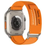 xDfind Double Section Metal Buckle Loop Nylon Braided Watch Band, For Apple Watch 46mm / 49mm / 45mm / 44mm