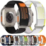 xDfind Double Section Metal Buckle Loop Nylon Braided Watch Band, For Apple Watch 42mm / 41mm / 40mm / 38mm - Image 2