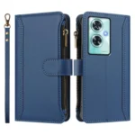 Magnetic Closure 9 Card Slots Zipper Leather Case with Hand Strap, For OnePlus Nord N30 SE 5G, For OnePlus 12R 5G Global, For OnePlus 12 5G Global - Image 2
