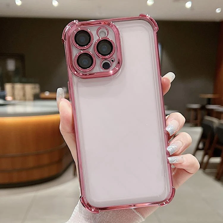 Electroplating Space TPU Four-corner Shockproof Phone Case with Lens Film, For iPhone 16 Pro Max