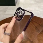 Electroplating Space TPU Four-corner Shockproof Phone Case with Lens Film, For iPhone 16 Pro Max - Image 5