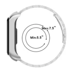 xDfind Metal Frame Integrated Three-beads Steel Watch Band - Image 3