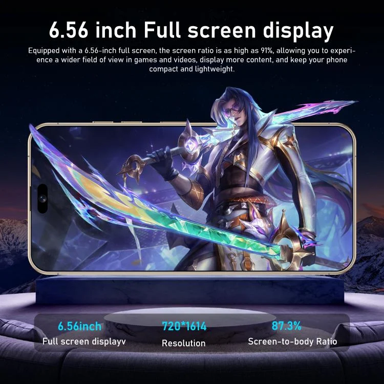 EDA0080140_B3.webp I16 Pro Max / RAi3, 3GB+64GB, 6.56 inch Android 10 MTK6739 Quad Core, Network: 4G, Dual SIM - Image 4