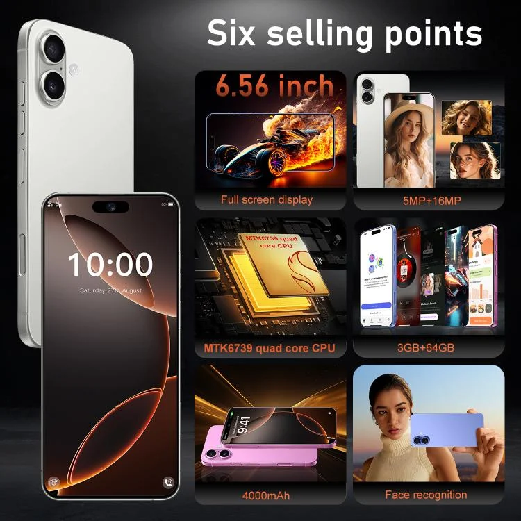 EDA0080149_B2.webp I16 Plus / RAi5, 3GB+64GB, 6.56 inch Android 10 MTK6739 Quad Core, Network: 4G, Dual SIM - Image 3