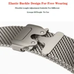 xDfind Umbrella Buckle Think Mesh Milanese Stainless Steel Watch Band, Think Mesh - Image 3