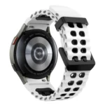 Ocean Dual-Row Hole Two Color Silicone Watch Band - Image 5