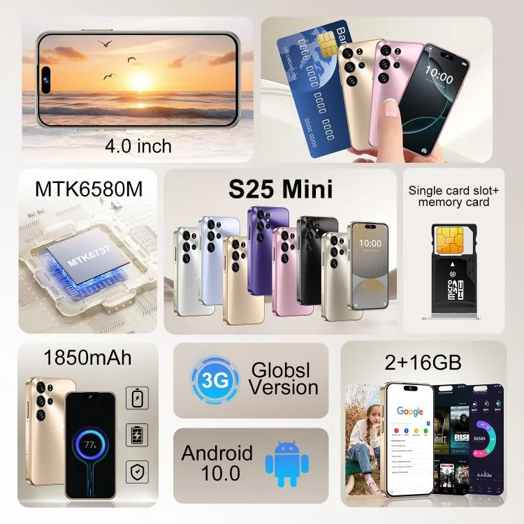 EDA0080260_B2.webp S25 Mini / ZKM10, 2GB+16GB, 4.0 inch Android 10 MTK6580M Quad Core, Network: 3G, Dual SIM - Image 3