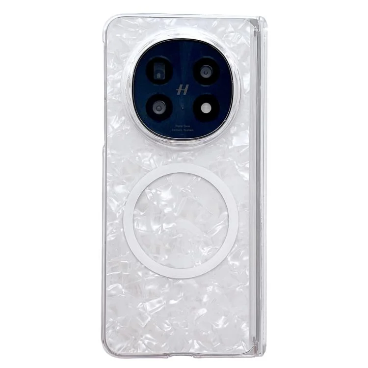 Magnetic Axis Pearlescent Shell Texture MagSafe Phone Case, For OPPO Find N5, For OPPO Find N3