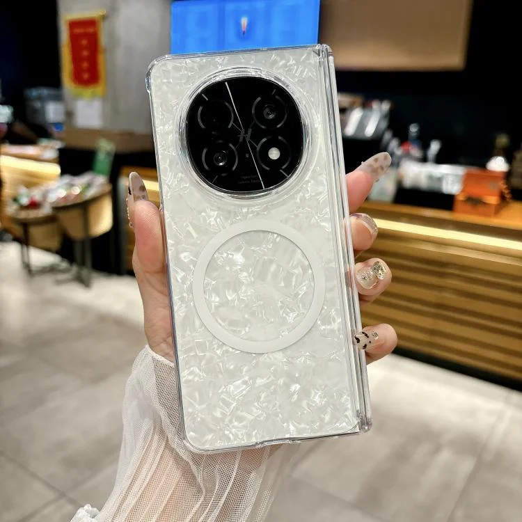 EDA008026601A_1.webp Magnetic Axis Pearlescent Shell Texture MagSafe Phone Case, For OPPO Find N5, For OPPO Find N3 - Image 2